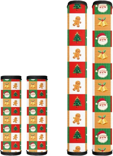 Miniatura 24 de Juego de 4 fundas para manijas de microondas con diseño de rayas de vaca tribal, azteca, decoración de cocina, antideslizantes, a prueba