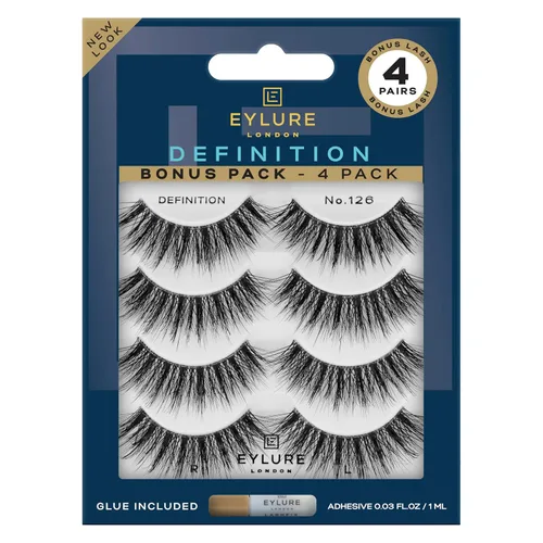 Eylure Dramatic Definition No. 126 Pestañas multipaquete, 4 pares