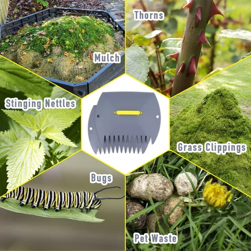 Miniatura 4 de Jardineer Cucharas y garras de hojas, garras ligeras para agarrar hojas, cucharas de patio para hojas, hierba, recortes de césped, ramitas