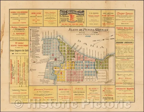Plano de Punta Arenas :: La ciudad más grande del mundo al sur del sur 46 del sur paralelo - Poco después de la fiebre del oro de Tierra del Fuego,