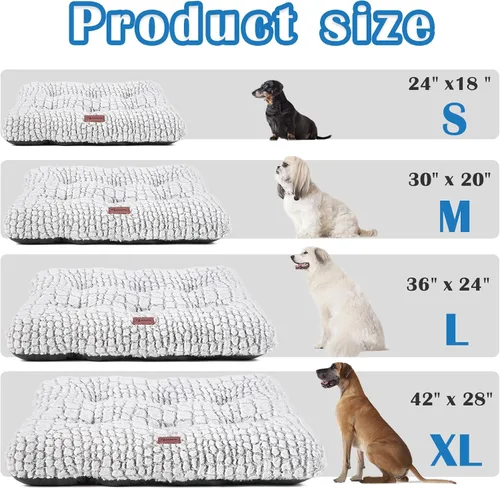Miniatura 6 de Alfombrilla para jaula de perro, colchón de jaula de perro de felpa, colchón para jaula de perro suave, almohadilla antideslizante para jaula