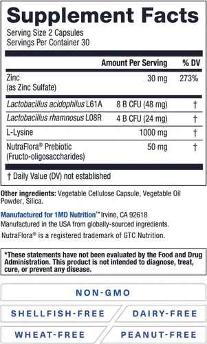 Miniatura 6 de 1MD Nutrition ImmunityMD - Probiótico para la salud inmunológica Potentes cepas probióticas seleccionadas por médicos con prebiótico - Promueve