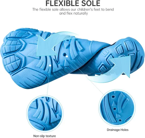 Miniatura 4 de SEEKWAY Barefoot Water Shoes for Kids - Wide Toe Box and Quick-Dry Sand Shoes Toddler for Hiking Swim Beach Pool Kayak Sport Accessories, Camping