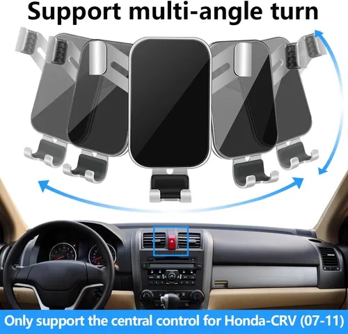 Miniatura 5 de LUNQIN - Soporte para teléfono de coche para Honda CR-V CRV 2007 2008 2009 2010 2011 Auto Interior Accesorios Mejor Teléfono Celular Soporte