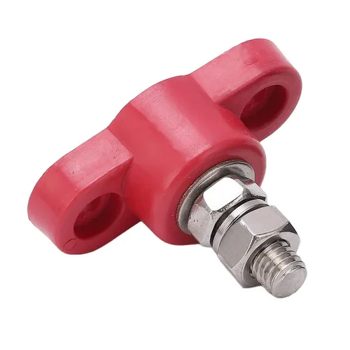 Miniatura 7 de Conectores de terminal de batería M8, pernos de distribución de energía de ajuste universal resistente, rojo y negro, juego de 4 kit para automóvil