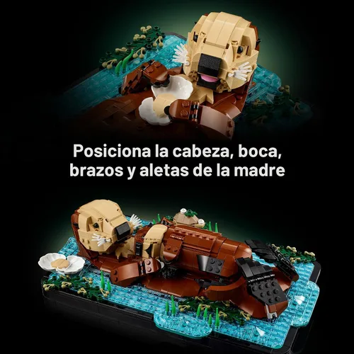 Miniatura 4 de LEGO Ideas - Juego de construcción de nutrias marinas flotantes para adultos, decoración de habitación u oficina para mujeres y hombres, a partir
