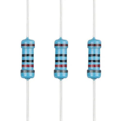 Miniatura 56 de 100 resistencias de 1 ohm 1/2 W (0.5 vatios) ±1% tolerancia de película metálica, resistencia fija de múltiples valores de resistencia opcional