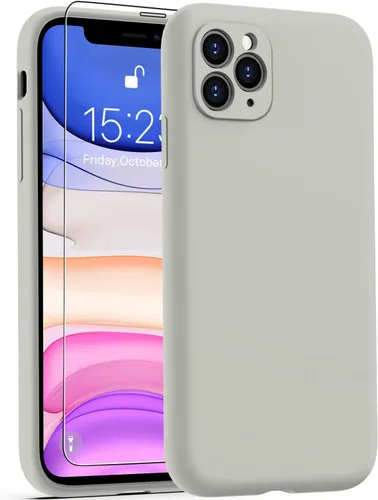 Miniatura 72 de DEENAKIN Funda de silicona compatible con iPhone 12 con protector de pantalla, mejora la protección de la cámara, funda protectora suave y flexible