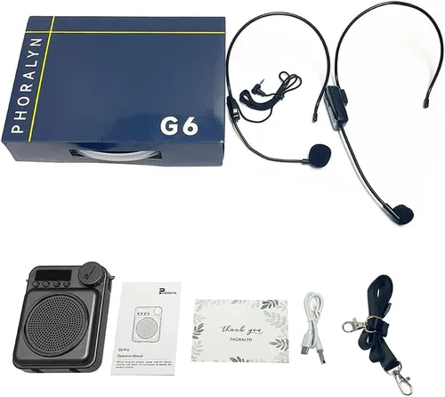 Miniatura 7 de Amplificador de voz inalámbrico para profesores, amplificador de voz original, micrófono de alambre con 2 micrófonos, megáfono de altavoz portátil
