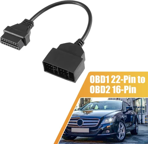 Miniatura 2 de X AUTOHAUX OBD1 22-Pin a OBD2 16-Pin Herramienta de diagnóstico Adaptador Cable conector para Toyota