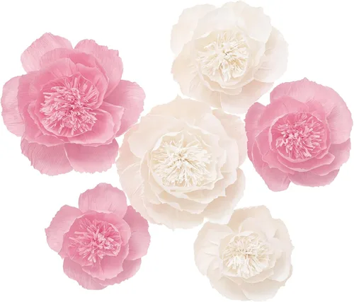 Miniatura 11 de Decoración de flores de papel crepé para pared, flores para decoración de boda, decoración de fondo de flores, baby shower, fiesta de cumpleaños