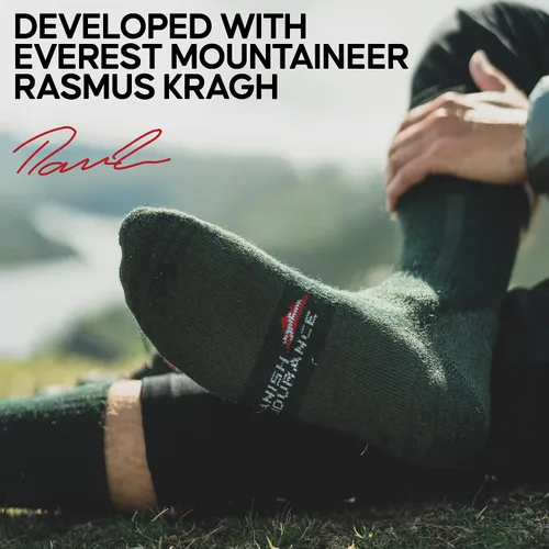Miniatura 5 de DANISH ENDURANCE Calcetines de senderismo de lana merino para hombres y mujeres, longitud media y térmicos, paquete de 3