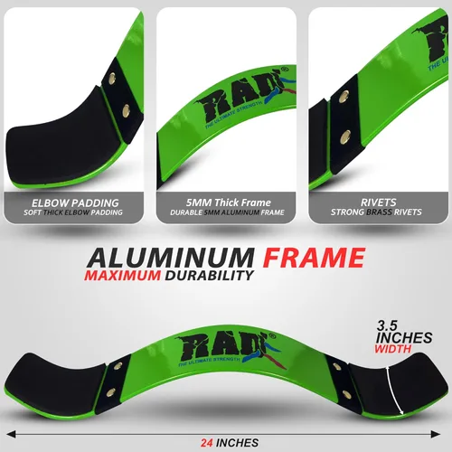Miniatura 3 de RAD Arm Blaster para bíceps y tríceps – Construye brazos potentes con el aislador de soporte de rizo de bíceps – Máquina de flexión de bíceps Verde