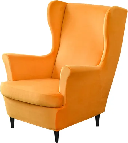 Miniatura 23 de GULI Wingback - Funda para silla de 2 piezas, fundas para silla de sillón, fundas de elastano para sofá, protector de muebles, lavable a máquina