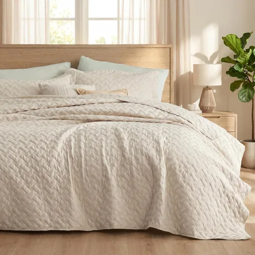 Bedsure Colchas de tamaño California King, colchas ligeras tamaño California King con patrón de tejido de cesta, juego de ropa de cama suave, juego