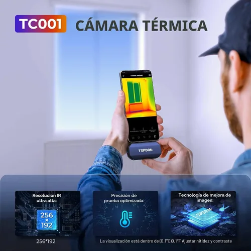 Miniatura 2 de TOPDON TC001 Cámara térmica para Android, Super IR 512x384 de alta resolución, cámara de imágenes térmicas, cámara termográfica - precisión