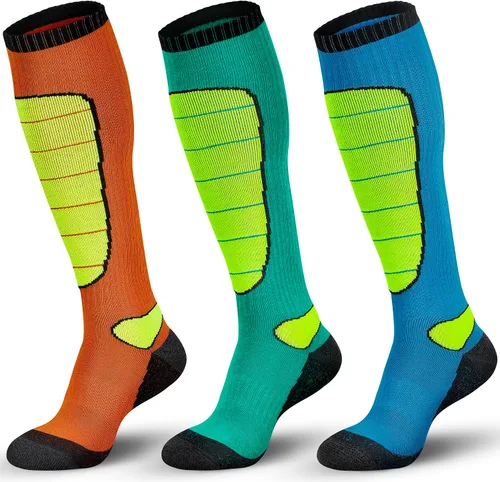 Hylaea Calcetines de esquí de lana merina, calcetines de clima frío para snowboard, nieve, invierno, calcetines térmicos hasta la rodilla,