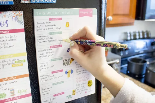 Miniatura 6 de bloom daily planners Paquete de lista magnética de comestibles y almohadilla de planificación de comidas (6 x 9 pulgadas), organizadores colgantes