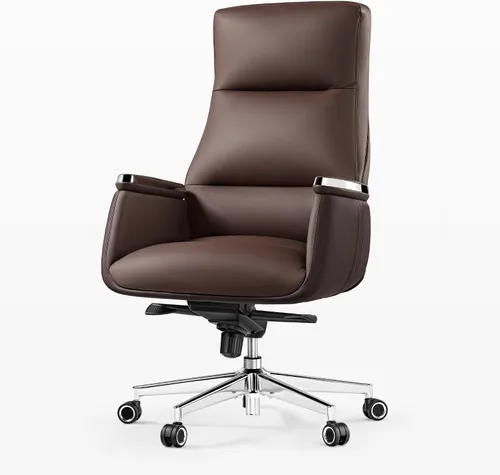 Miniatura 7 de EUREKA ERGONOMIC Royal II - Silla de oficina ejecutiva con respaldo alto, grande y alta con asiento extra ancho, silla de escritorio de cuero