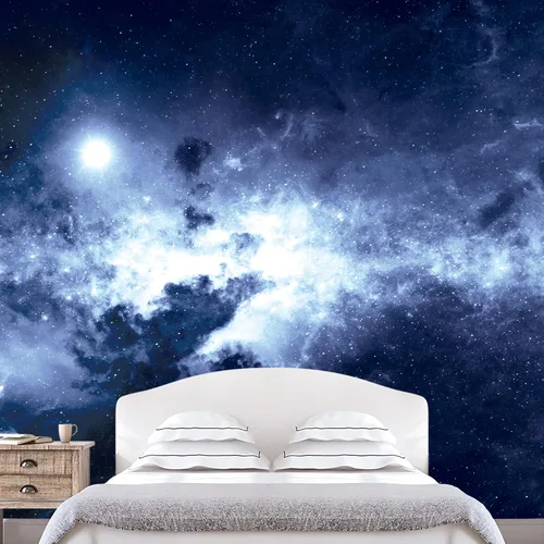 Miniatura 11 de NWT Calcomanía removible para pared, diseño de nube galáctica, estrella, nebulosa, fantasía, ciencia ficción, astronomía y arte espacial, arte