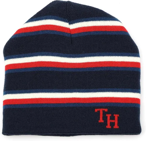 Miniatura 3 de Tommy Hilfiger Conjunto de gorro y guante reversible con logotipo para niños