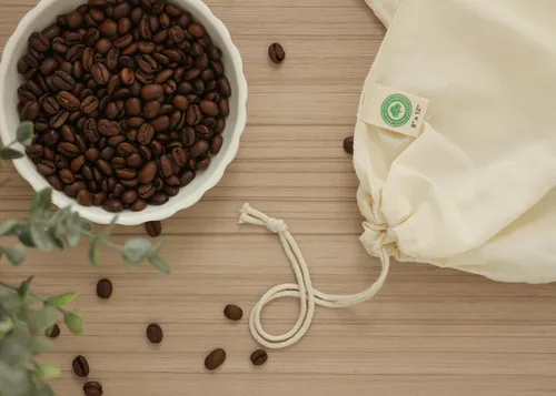 Miniatura 3 de Paquete de 3 bolsas reutilizables de café frío – Bolsas de filtro de café 100% algodón orgánico reutilizables para café frío – Filtros grandes