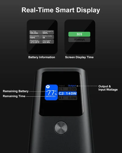 Miniatura 6 de AsperX Banco de energía para portátil, 27,600 mAh, 162.5 W, cuerpo unificado de aluminio PD3.1, cargador portátil de carga rápida, banco de batería