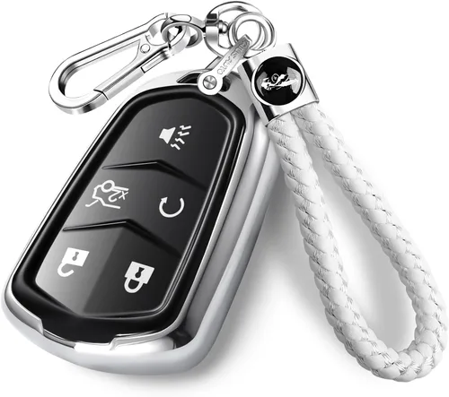 Miniatura 10 de Intermerge Funda para llavero Cadillac con protector de TPU para llavero adecuado, Azul