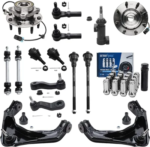 Miniatura 244 de Detroit Axle - Kit de nudillos de dirección delantera izquierda para Ford Edge Lincoln MKX 07-10, cojinete de rueda del lado del conductor, nudillo