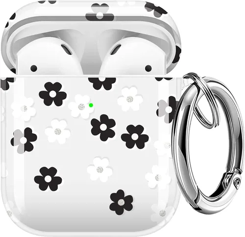 Miniatura 33 de Maxjoy Funda compatible con AirPods Pro, funda con diseño de vaca clara para mujeres y niñas, bonita funda protectora suave con llavero compatible