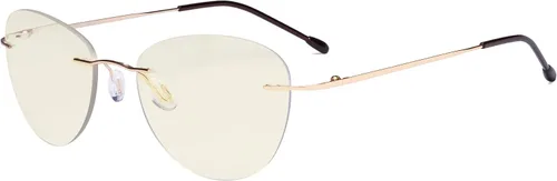 Miniatura 13 de Eyekepper Anteojos progresivos sin montura para lectores multifocal, filtro de luz azul, lentes de lectura piloto para mujer