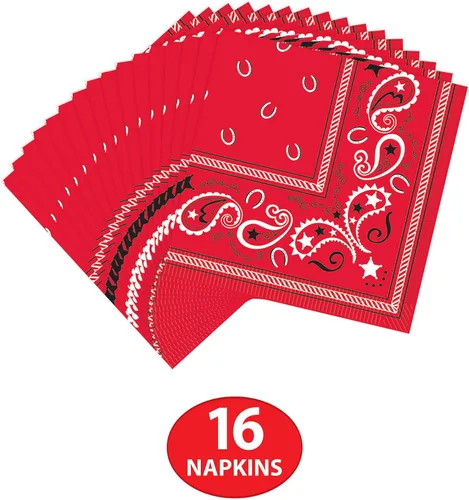 Miniatura 3 de Cowboy Bandana Beverage Servilletas: Paquete de 16