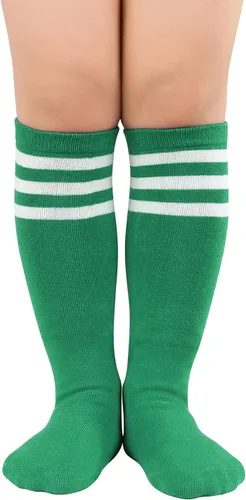 Miniatura 21 de Century Star Calcetines de fútbol de algodón para niños y jóvenes, calcetines de tubo suave, hasta la rodilla, calcetines deportivos largos