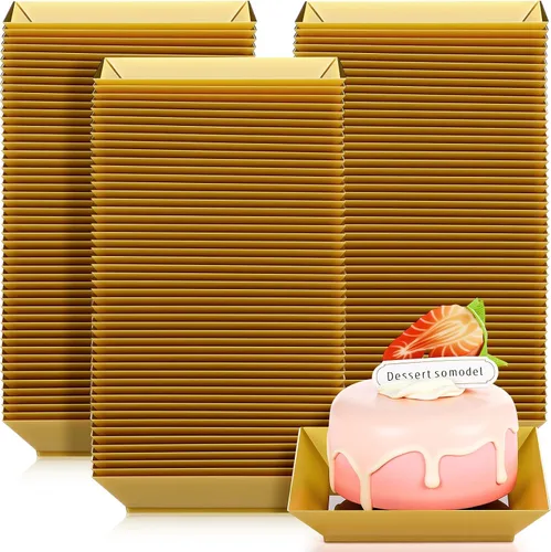 Miniatura 9 de Nuogo 300 platos cuadrados de plástico para postre de 3.6 pulgadas, platos desechables cuadrados para fiestas, mini platos de muestra