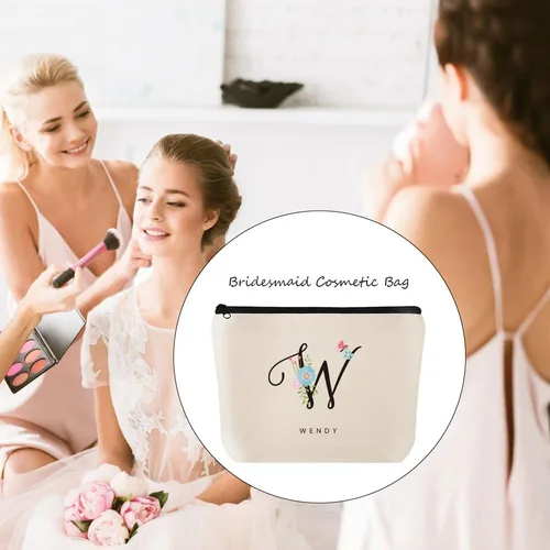 Miniatura 9 de Bolsa de maquillaje personalizada para regalos de damas de honor, regalos de boda para dama de honor, matrona de honor, regalo personalizado