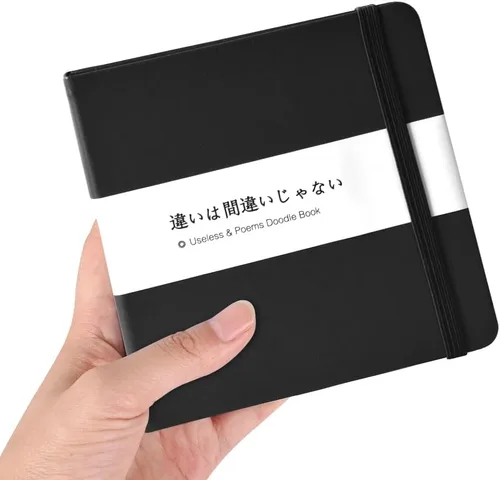 Miniatura 4 de Mifuner Cuadernos pequeños cuadrados 5x5 80gsm con páginas en blanco, libros de bocetos, diario de viaje, bolsillo, tapa dura, cuaderno de pintura