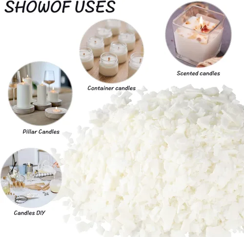Miniatura 3 de Wfmolcand Suministros para hacer velas de cera de soja natural DIY - Hojuelas de cera de soja - Hecho de granja, sin aditivos, inofensivo y puro 2