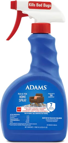 Miniatura 11 de ADAMS Pulgas y garrapatas en aerosol para el tratamiento de interiores de la casa, mata chinches, pulgas y garrapatas, para alfombras, muebles