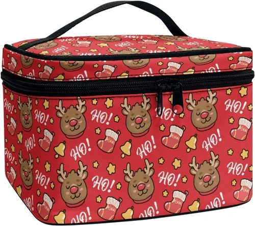 Miniatura 30 de doginthehole Bolsa de maquillaje, bolsa de cosméticos de viaje, bolsa de aseo portátil grande, organizador de accesorios para mujeres y niñas