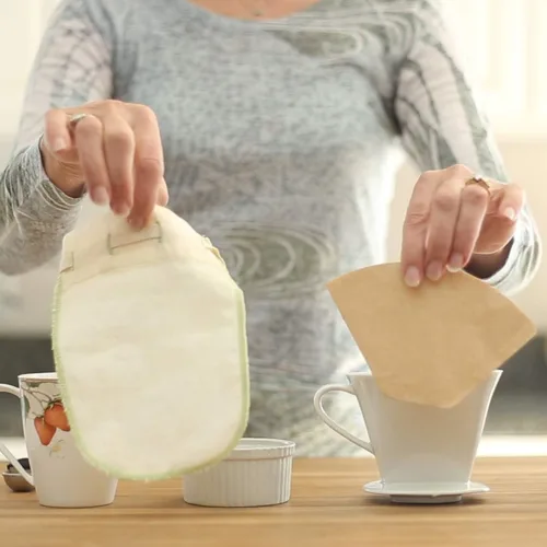 Miniatura 5 de Simple Ecology Bolsas coladoras de muselina de malla fina de algodón orgánico, reutilizables, 100% naturales, filtros de café sin microplásticos