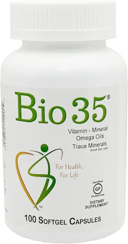 Miniatura 12 de Bio-35 - Multivitamínico diario de hierro sin gluten y soja, para hombres y mujeres, cápsulas blandas de alta potencia con minerales traza, vitamina