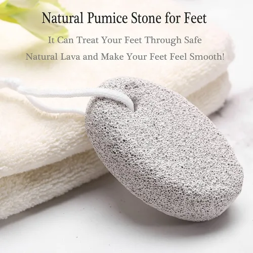 Miniatura 4 de 2 piezas de piedra pómez natural para pies, herramientas de pedicura de lava, removedor de callos de piel dura para hombres y mujeres, pies y manos