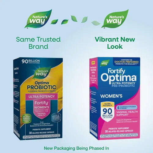 Miniatura 2 de Nature's Way Fortify Optima - Probiótico para mujeres, probiótico de ultra potencia para la salud vaginal*, 90 mil millones de cultivos vivos, apoya