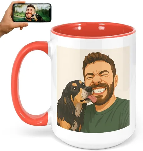 Miniatura 16 de Taza de café personalizada con foto, taza de cerámica personalizada de 11oz, taza de té con foto personalizada, idea única de regalo, Taza Café