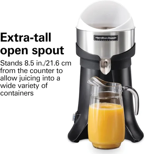 Miniatura 6 de Hamilton Beach Commercial Exprimidor eléctrico de cítricos de la línea FreshMark, llena un vaso de jugo en menos de 30 segundos, potente motor, 3