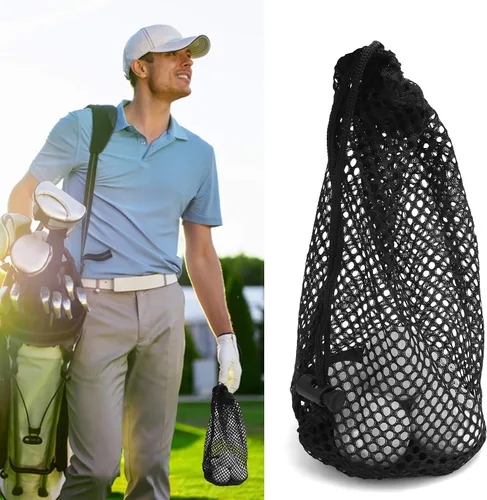 Miniatura 5 de Bolsa de almacenamiento de bolas, bolsa de pelota de golf de malla resistente al desgaste portátil duradera, para exteriores