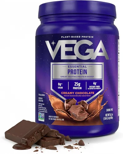 Miniatura 16 de Vega Original Essential Protein - 25g de proteína vegetal, vainilla cremosa, 20 porciones, mezcla para bebida vegana sin OMG, lista para batidos