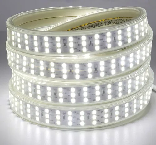 SUYOOULIN Tira de luces LED, AC110V-130V Waterpoof IP68 20 pies/19.7 ft, súper brillante, 42000 lúmenes, 2835, 264 LEDs/m, tira de luces LED Luz de