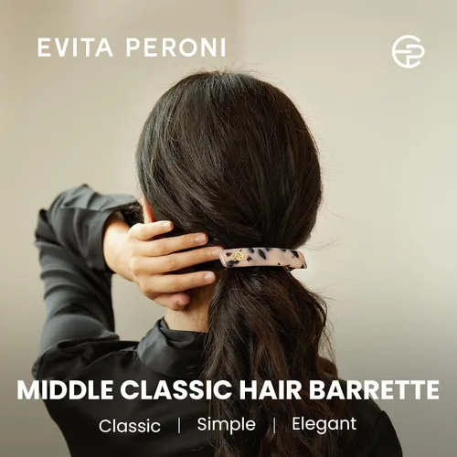 Miniatura 2 de EVITA PERONI Pasadores de pelo francés para mujer, pinzas antideslizantes de tamaño medio para cabello grueso y fino, clip de acetato extraíble