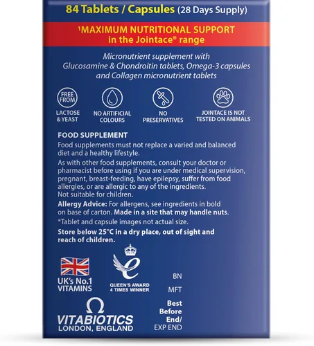 Miniatura 6 de Vitabiotics Jointace Max Tabletas - 84 Tabletas